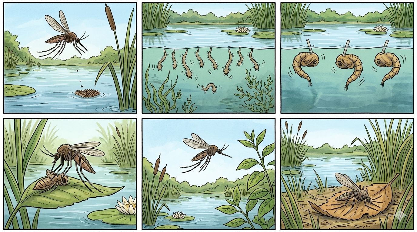 Durée de vie d’un moustique : après piqûre, dans une maison ou à l’extérieur