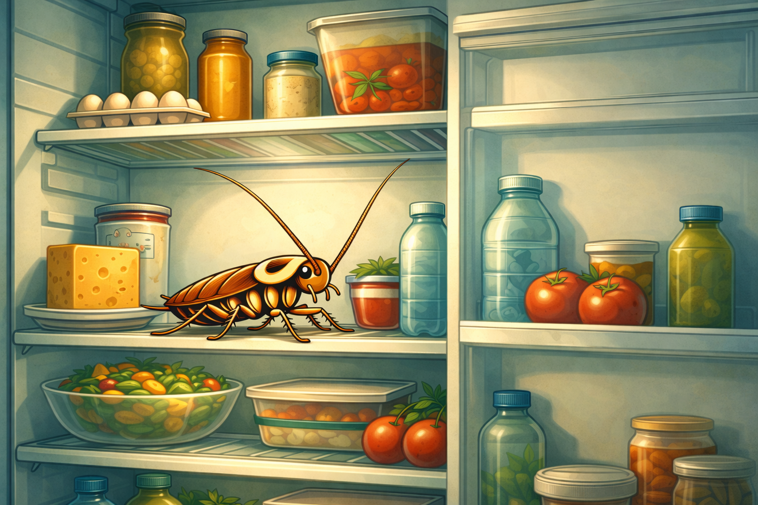 Cafards dans le frigo : la méthode pour s'en débarrasser !