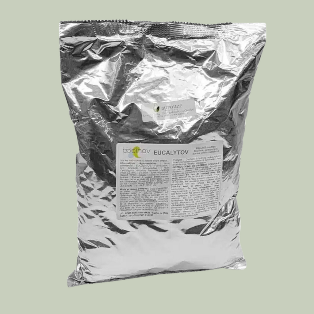 EUCALYTOV – Répulsif Granulé pour Martres, Fouines, Serpents et Petits Vertébrés