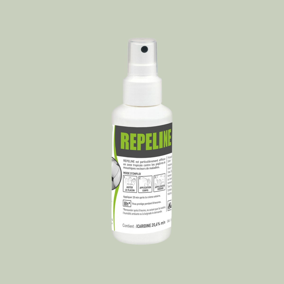 Spray répulsif moustiques, tiques et phlébotomes  – Repeline 100ml