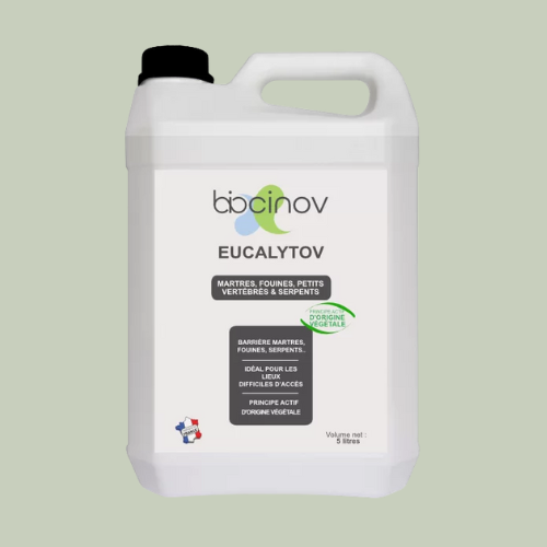 EUCALYTOV Liquide – Répulsif Naturel Contre Martres, Fouines, Serpents et Petits Vertébrés
